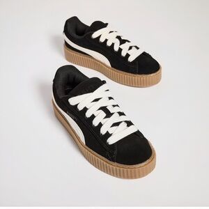 PUMA x FENTY Rihanna Creeper Phatty Platform Suede Sneakers Black Gum 7 NWT